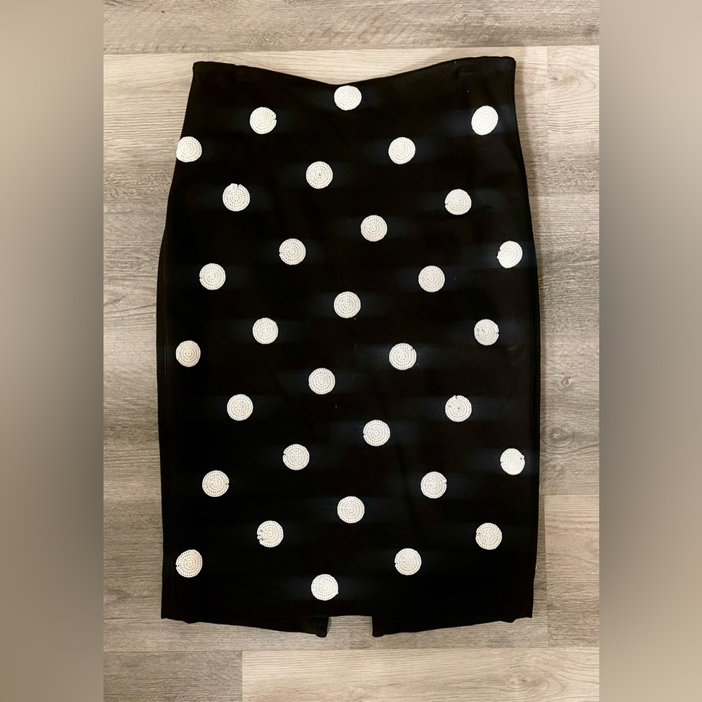 WHBM, Polka Dot, Sequins Pencil Skirt